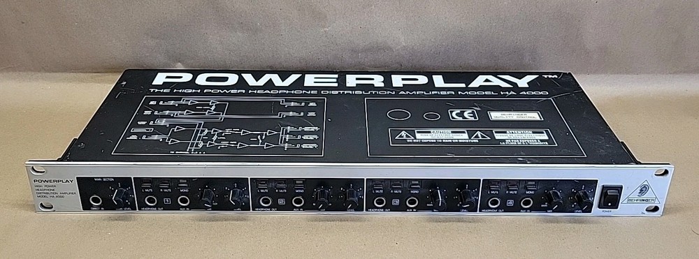 BEHRINGER POWERPLAY HA 4000 HEADPHONE DISTRIBUTION AMPLIFIER – TESTED & WORKING