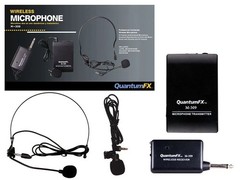 QFX M-309 Two Wireless Microphones Karaoke/PA System +Lapel Mic +Headset Mic