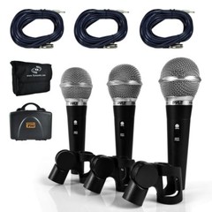 Pyle – PDMICKT34 – Professional Dynamic Microphone – Kit of 3