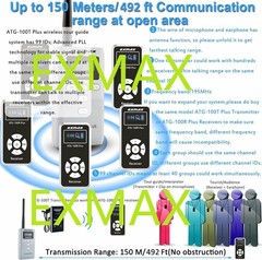 EXMAX ATG-100T PLUS 195MHz Wireless Tour Guide System for Church Translation