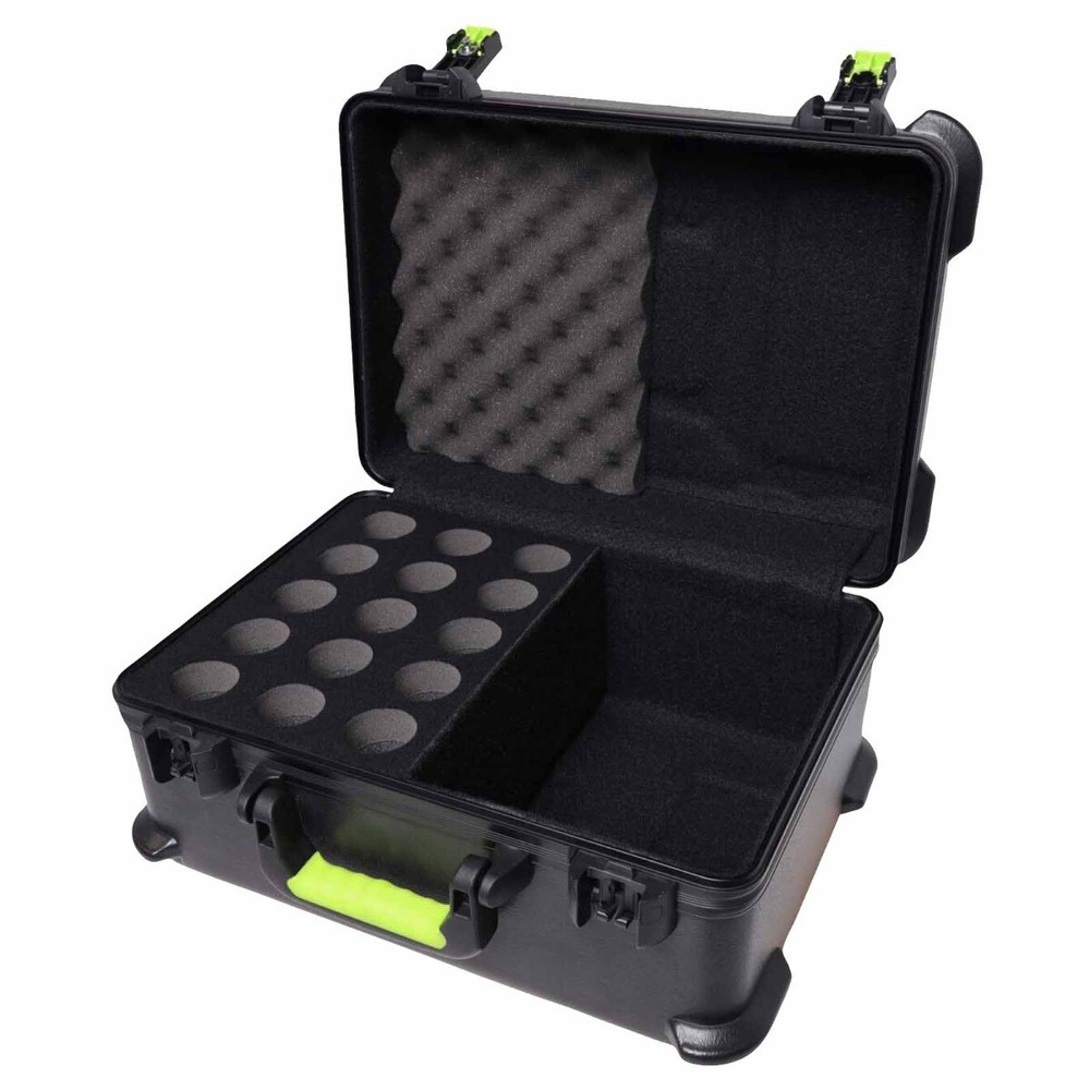 Gator Cases SH-MICCASE15 Plastic Travel Case for (15) Wired Microphones idjnow