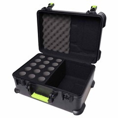 Gator Cases SH-MICCASE15 Plastic Travel Case for (15) Wired Microphones idjnow