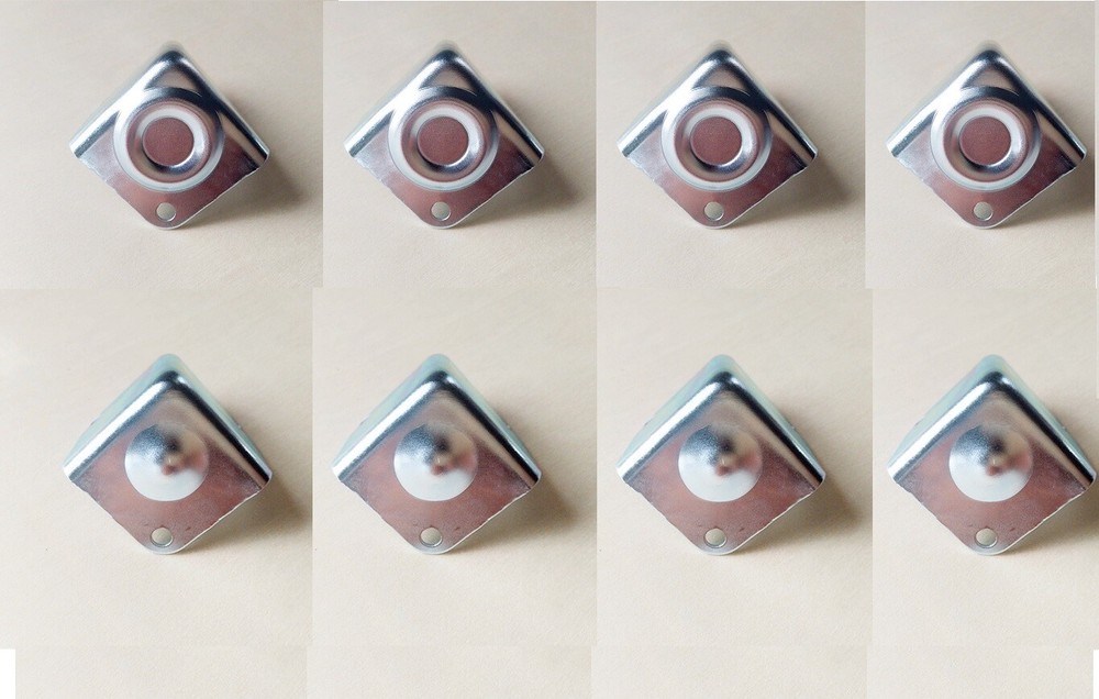 8Pcs Medium 1.5 Inch 38mm Zinc Plated Stackable Metal Corners – 4 Top, 4 Bottom