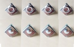 8Pcs Medium 1.5 Inch 38mm Zinc Plated Stackable Metal Corners – 4 Top, 4 Bottom