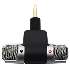 NEW 3.5mm JACK PLUG TRUE STEREO L/R MINI ELECTRET CONDENSER CARDIOID MICROPHONE