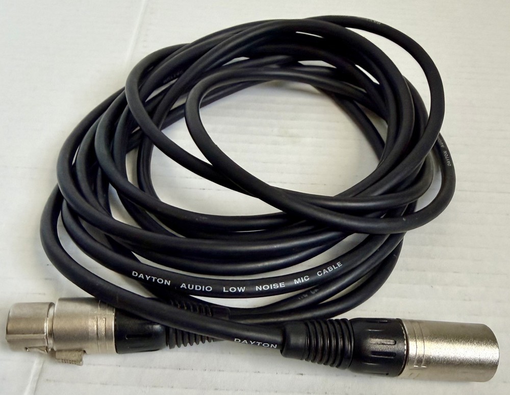 Dayton Low-noise Microphone Cable ~15 Ft Long