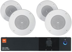 JBL CSA 140Z Commercial 70v Amplifier Amp+(4) 8″ White Ceiling Speakers CSA140Z