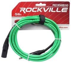 6 Rockville 10′ Male REAN XLR to 1/4“ TRS Balanced Cable OFC (6 Colors)