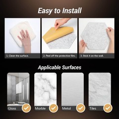 TONOR 12-Pack Self-adhesive Hexagon Acoustic Panels Orange Yellow Reduce Noise
