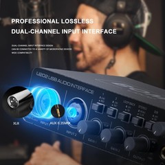 U202 USB Audio Interface with Mic Preamplifier XLR/TSR/TS Ports,48V,32-Bit/19…