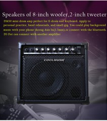 Coolmusic AMP 30-Watt Electronic Drum Amplifier Keyboard Amplifier