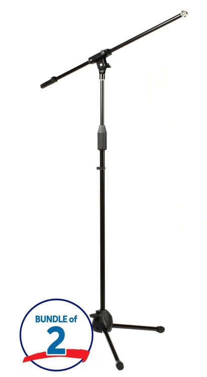Gator Framkeworks Rok-It Series Tripod Microphone Stands with Fixed Boom – Black
