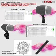 Tom Snare Drum Kick Bass Microphone for Conga Bongo Instrument Djenbe Cajon Mic