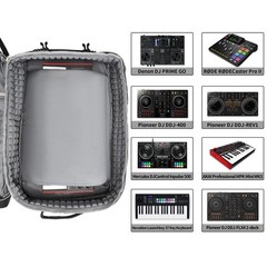 Rabjen DJ Backpack for Club Gigs, DJ Mixer Case Compatible with Pioneer DJ DDJ-R