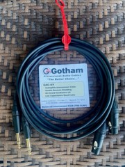 Gotham GAC-4/1 XLRF-TRS Interconnect Cable Assembly- 3 foot PAIR