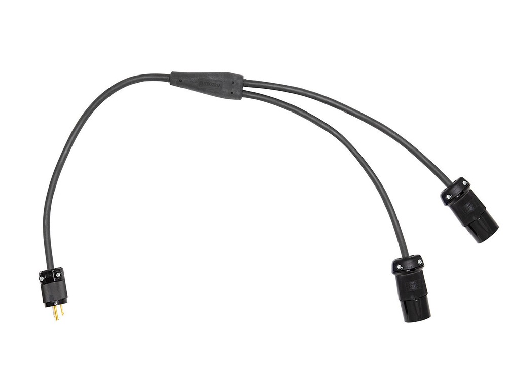 Power Y Cable 1 Edison Male to Fanout 2 L6-20 Female Connectors 12 AWG 3ft