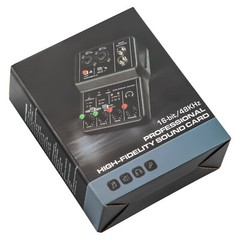 2-Channel USB Audio Mixer with Phantom Power and Real-Time Monitoring