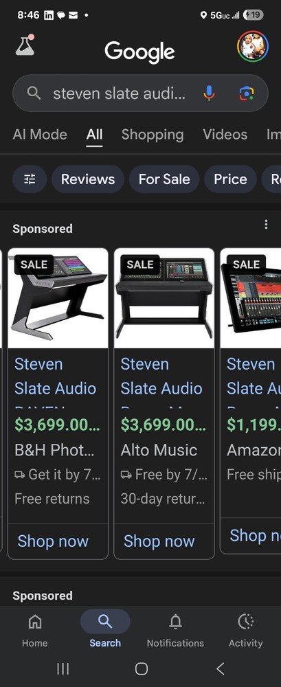 Steven Slate Audio Raven MTI Core 2 Station Console And Touch Screen