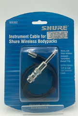 Shure WA302 – TA4F to 1/4″ (2.5′ TA4F to 1/4″ Guitar Cable) For Shure Wireless
