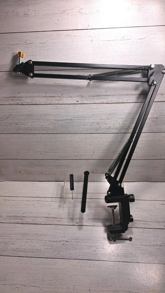 Microphone Stand, Mic Boom Arm Compatible with HyperX QuadCast Solocast, Blue…