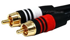 3.5mm Stereo Male to 2 RCA Male 25 ft 22AWG Cable Audio Patch MONOPRICE 5601