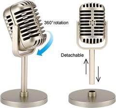 Microphone Vintage Look Old Style Dynamic Vocal Classic Retro Studio Stage Voice