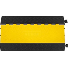 VEVOR 5 Channel Rubber Electrical Wire Cable Ramp Guard Warehouse Cord Protector