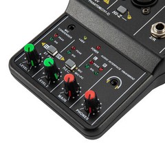 2-Channel USB Audio Mixer With XLR+6.35mm Combo, 48kHz 16-Bit +48V