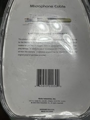 Kirlin Microphone Cable 20awg 30’ Xlr Male To Xlr Female New In Package Stage
