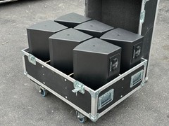 (6) Electro-Voice EVU Series Custom Loud Speakers w/ 8×8 Drivers w/case#7144.THS
