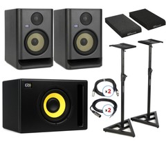 KRK ROKIT 5 G5 5 inch Powered Studio Monitor – Studio Bundle