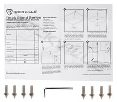 Rockville 29″ Black Steel Studio Monitor Speaker Stands For Rockville DPM8B