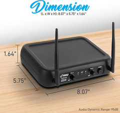 Dual Channel Wireless Microphone System – VHF Fixed Dual Frequency Wireless Mic