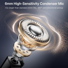 BOYA BOYALINK All-in-One Wireless Microphone Set for iPhone, Android And More