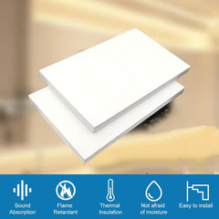 1 In. X 24 In. X 48 In. White Sound Absorbing Acoustic Panels for Office, Studio