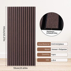 Self Adhesive Soundproof Foam Panels 45″× 22″ inch Acoustic Wall Tiles 4-40 Pack