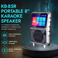 Professional Karaoke Machine Bluetooth Speaker Lyrics Display Screen WirelessMic