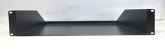 2U (Space) Heavy Duty Black Rack Mount Shelf 19″ x 3.5″ x 15.5″ Deep
