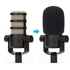 PodMic Pop Filter Foam Cover – Mic Windscreen Wind Cover Customized for 1 pcs