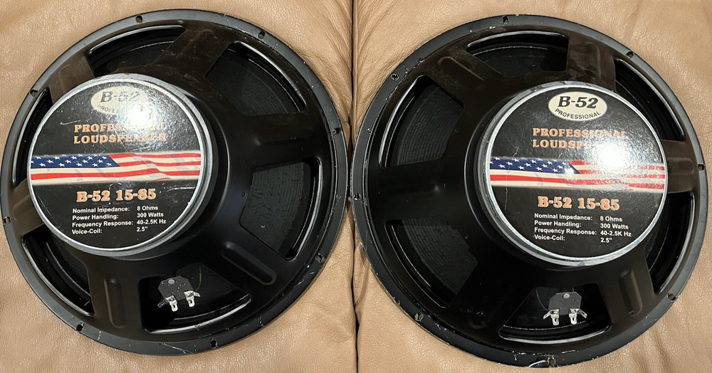 Pair 15″ Speaker B52 PRO 15-85 Woofer 300 Watt (8Ω)