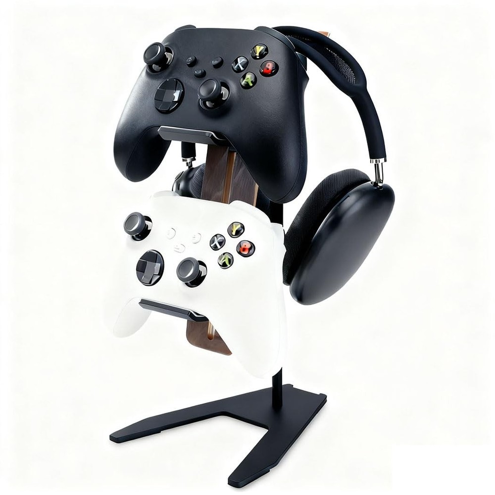 WUFZODN Controller Stand and Headphone Stand, Creative Wooden Controller Hold…
