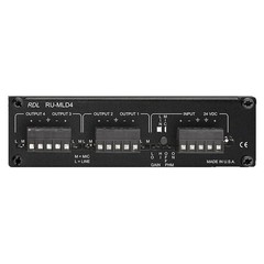 RDL RU-MLD4 Mic/Line Distribution Amplifier, One In – Four Out