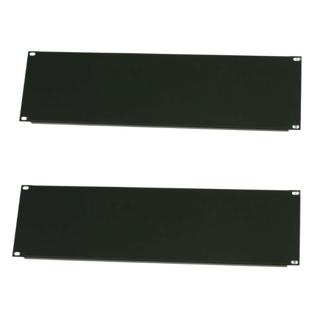 2pk 3 Space Unit Rack Mountable Metal Filler Solid Panel