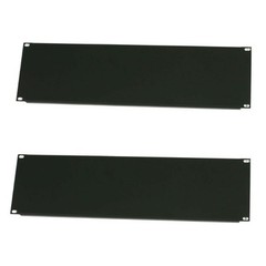 2pk 3 Space Unit Rack Mountable Metal Filler Solid Panel