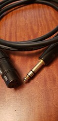 PAIR of Mogami Neglex 2534 6ft Shielded Cables XLR Female to 1/4in TRS Male