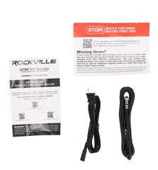Pair Rockville APM8D v2 8″ Active Powered Studio Monitor Speakers USB+Bluetooth