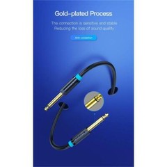 6.35mm 1/4 in Audio Instrument Cable TRS Cord for Bass Electric Guitar Mixer Amp