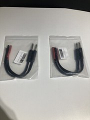 CESS-093 Adapter Cable 1/4 TS to Dual Banana Jack for Speaker Cables 4 Cable