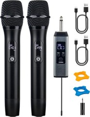 2PCS Wireless Professional Microphone Handheld Mic System Karaoke w/Receiver