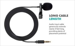 Movo DOM1 3.5mm TRS Lavalier Omnidirectional Condenser Microphone for Camera +
